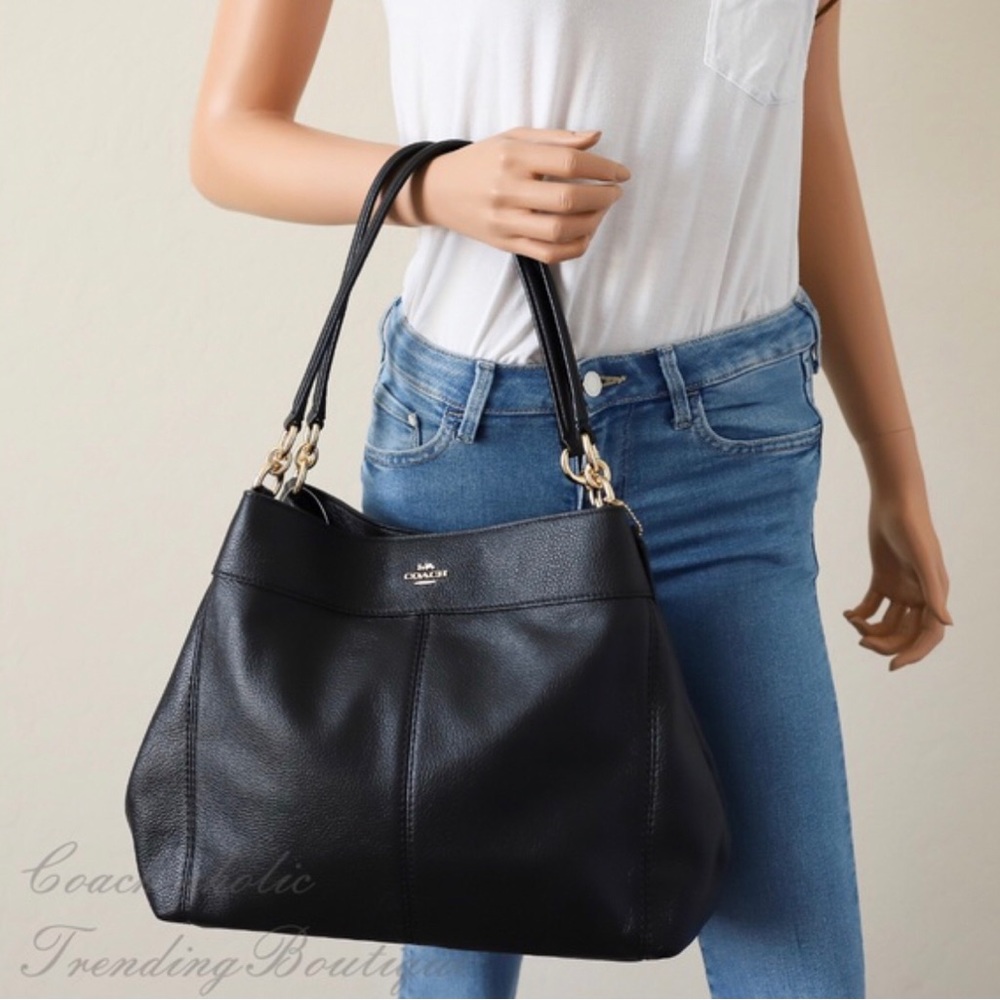 COACH F57545 Lexy Pebble Leather Shoulder Bag